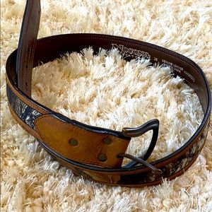 Nocona Belt Co. Genuine Leather Camo Belt Sz 36